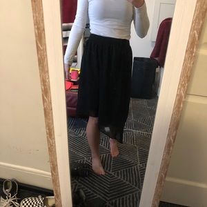 Black High Low Skirt